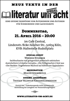 Literatur um 8 - 21.04.2016, Köln
