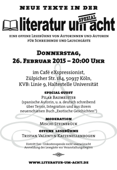 Literatur um 8 - 26.02.2015, Köln