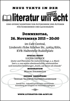 Literatur um 8 - 26.11.2015, Köln