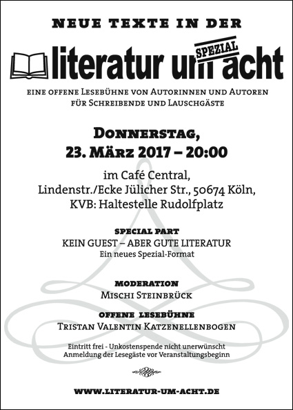 Literatur um 8 - 23.03.2017, Köln