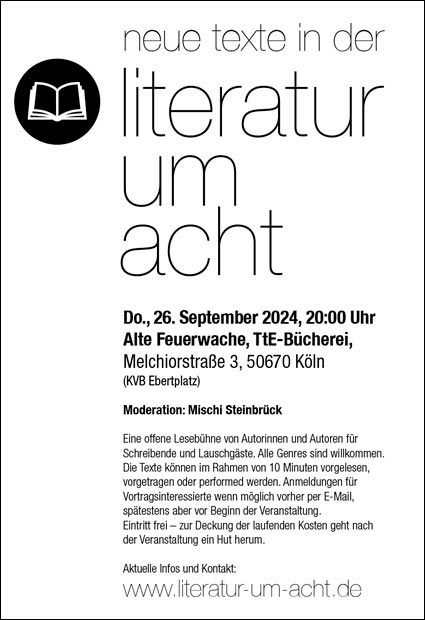 Literatur um 8 - 26.09.2024 - BIBIOTHEK ALTE FEUERWACHE